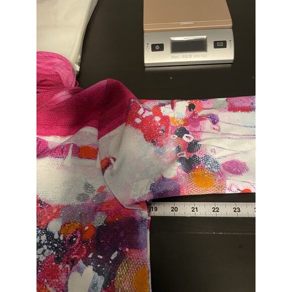 Simply Art By Dolcezza Womens Jacket Small Colorful Floral Abstract Button Up - Picture 5 of 7